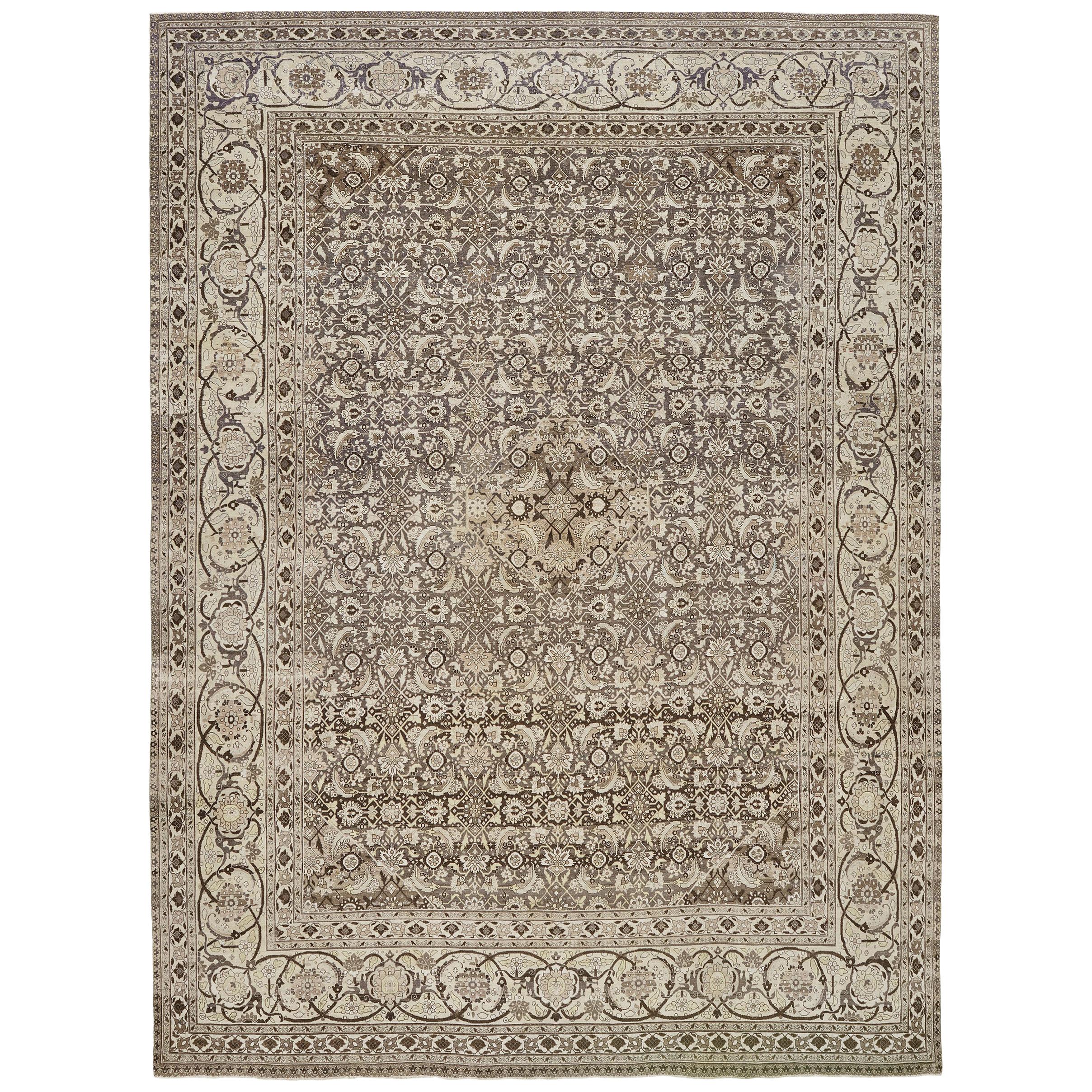 Antique Persian Tabriz Haji Jalili Rug For Sale at 1stDibs