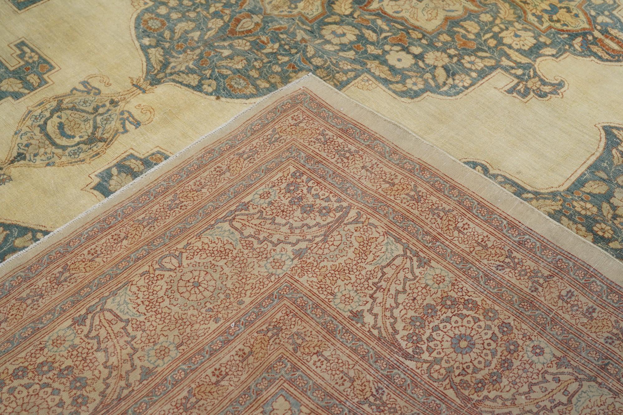 Tappeto antico Haji Jalili Tabriz 10'1'' x 12'3'' in vendita 4