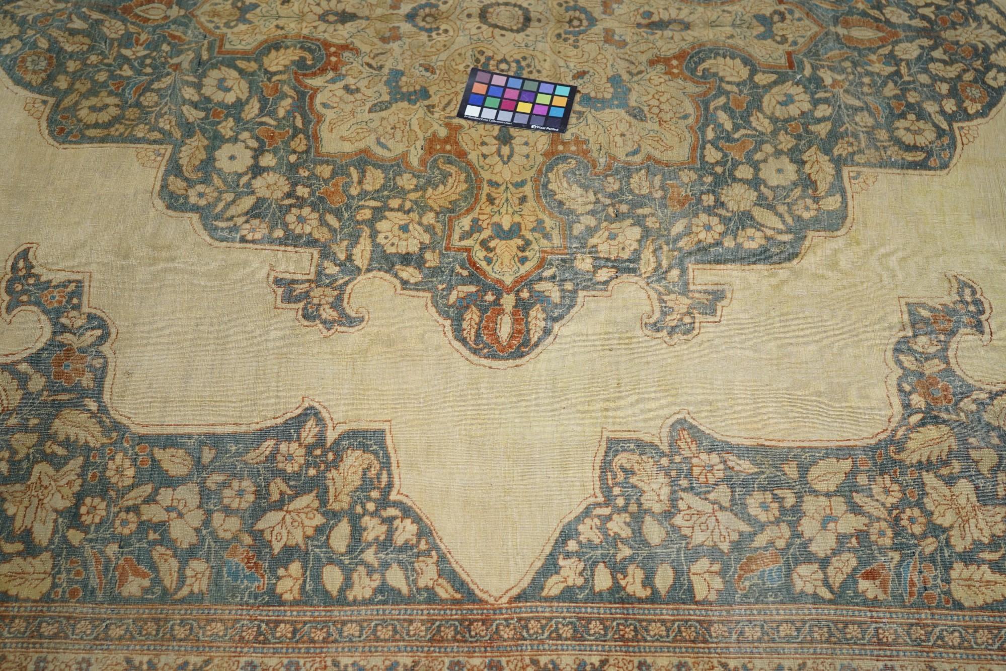 Tappeto antico Haji Jalili Tabriz 10'1'' x 12'3'' in vendita 2