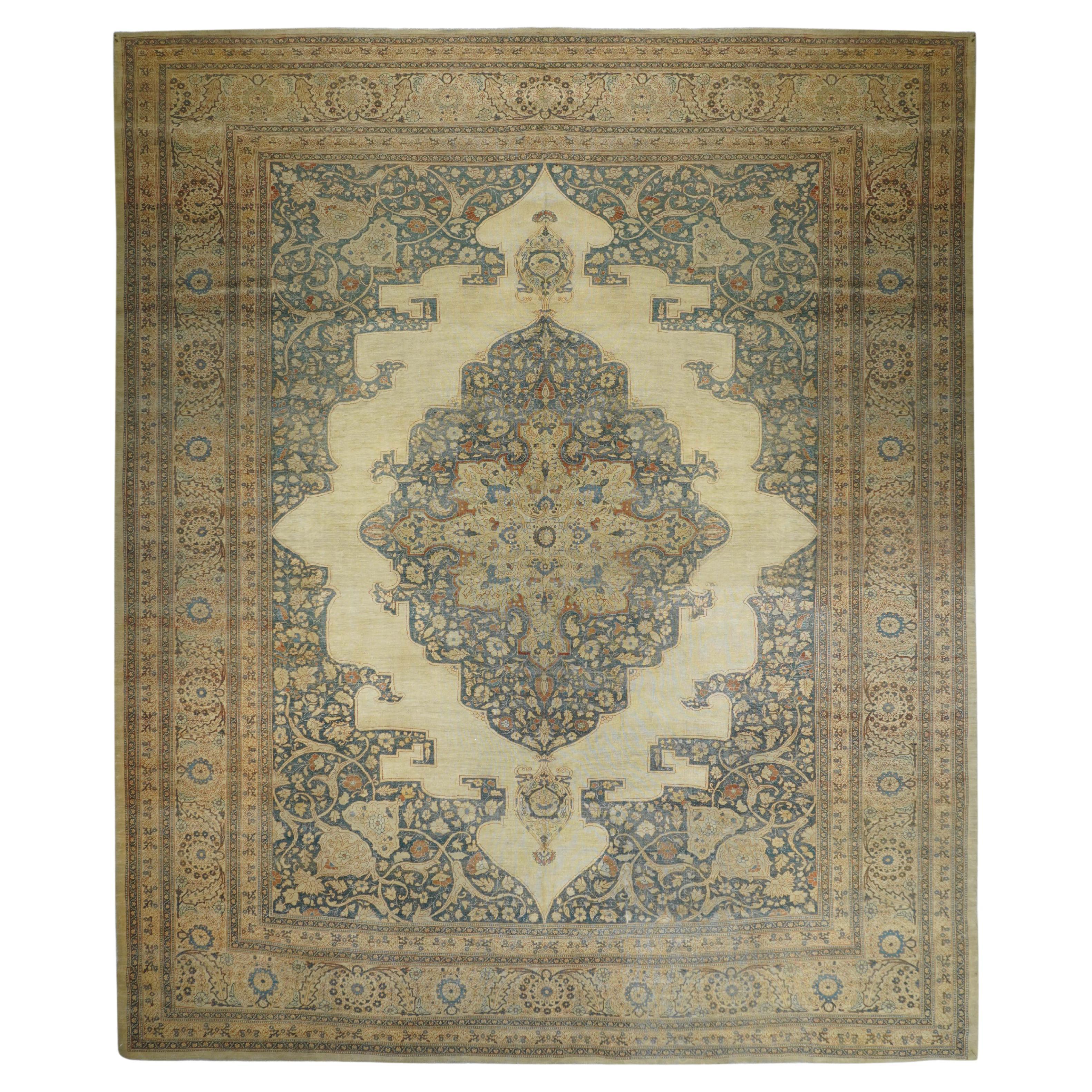 Antique Persian Tabriz Haji Jalili Rug