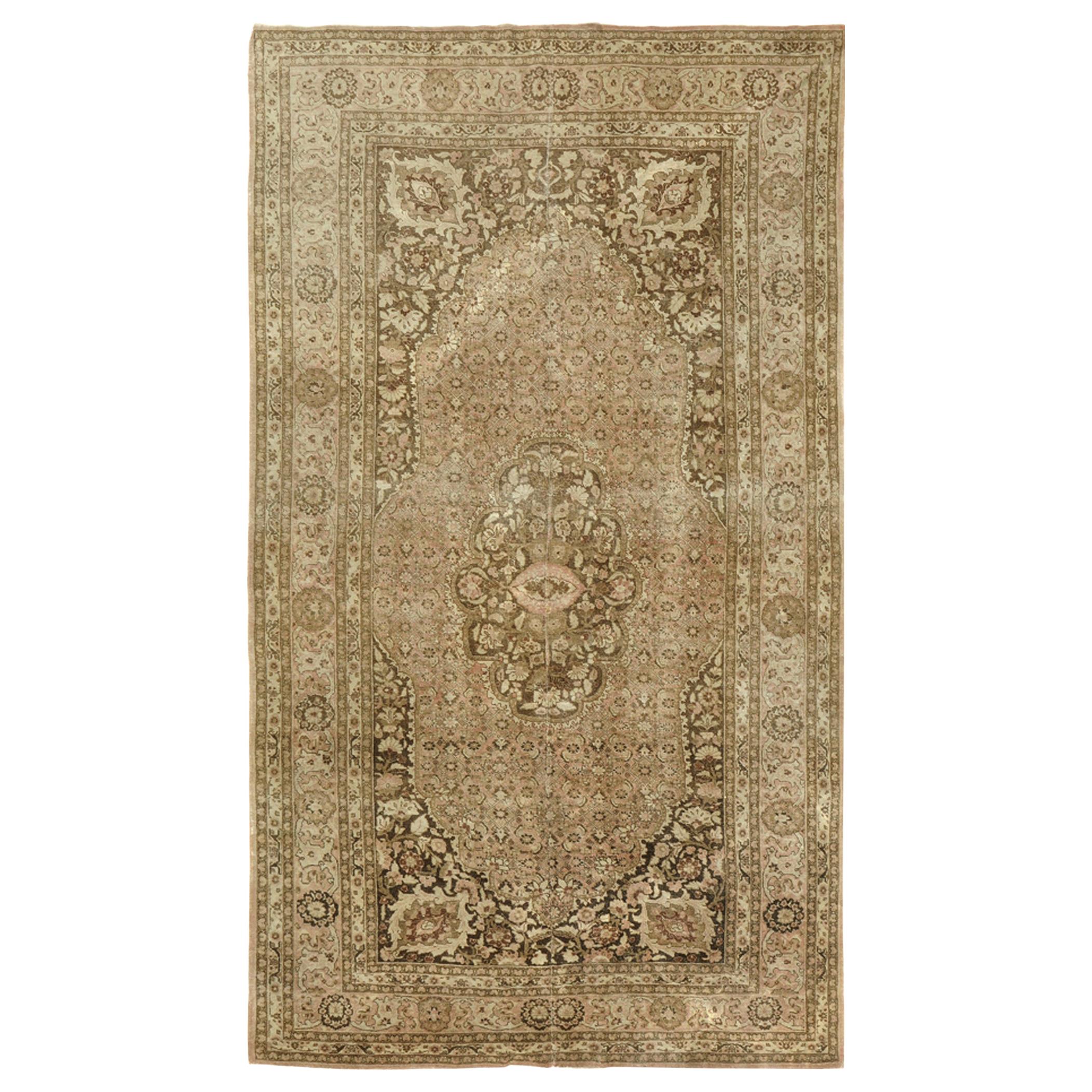 Antique Persian Tabriz Haji Jalili Style Rug