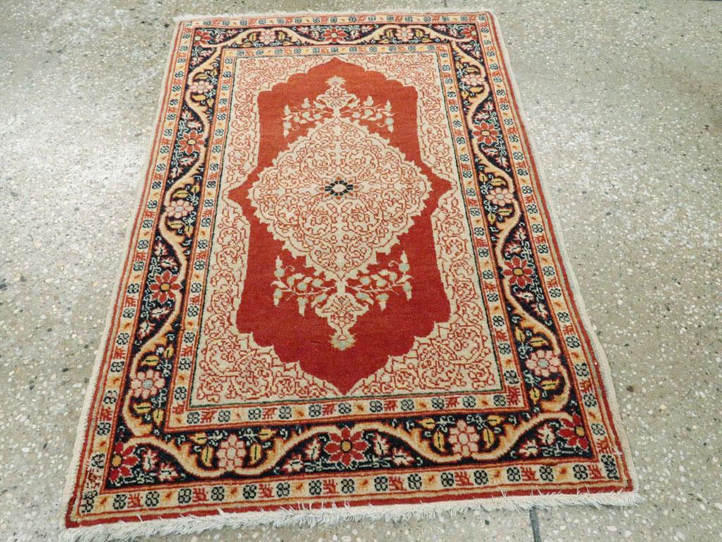 An antique Persian carpet attributed to the workshop of Master Weaver, Haji Jalili, from the turn of the 20th century.

Measured: 1' 10