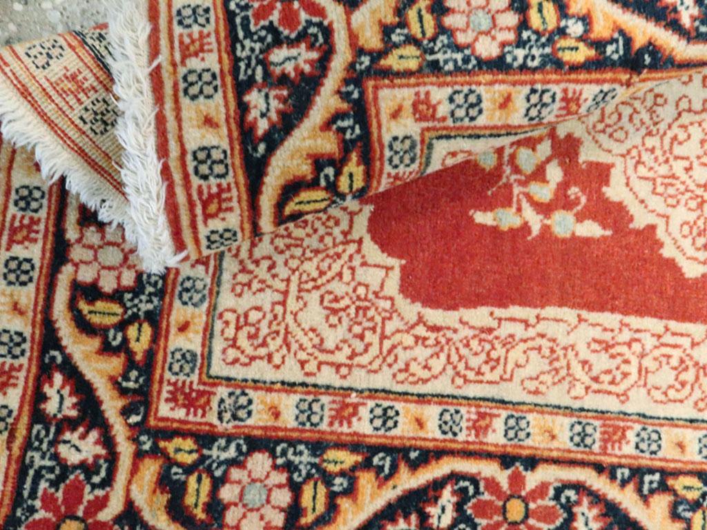 Antique Persian Tabriz Haji Jalili Throw Rug For Sale 1