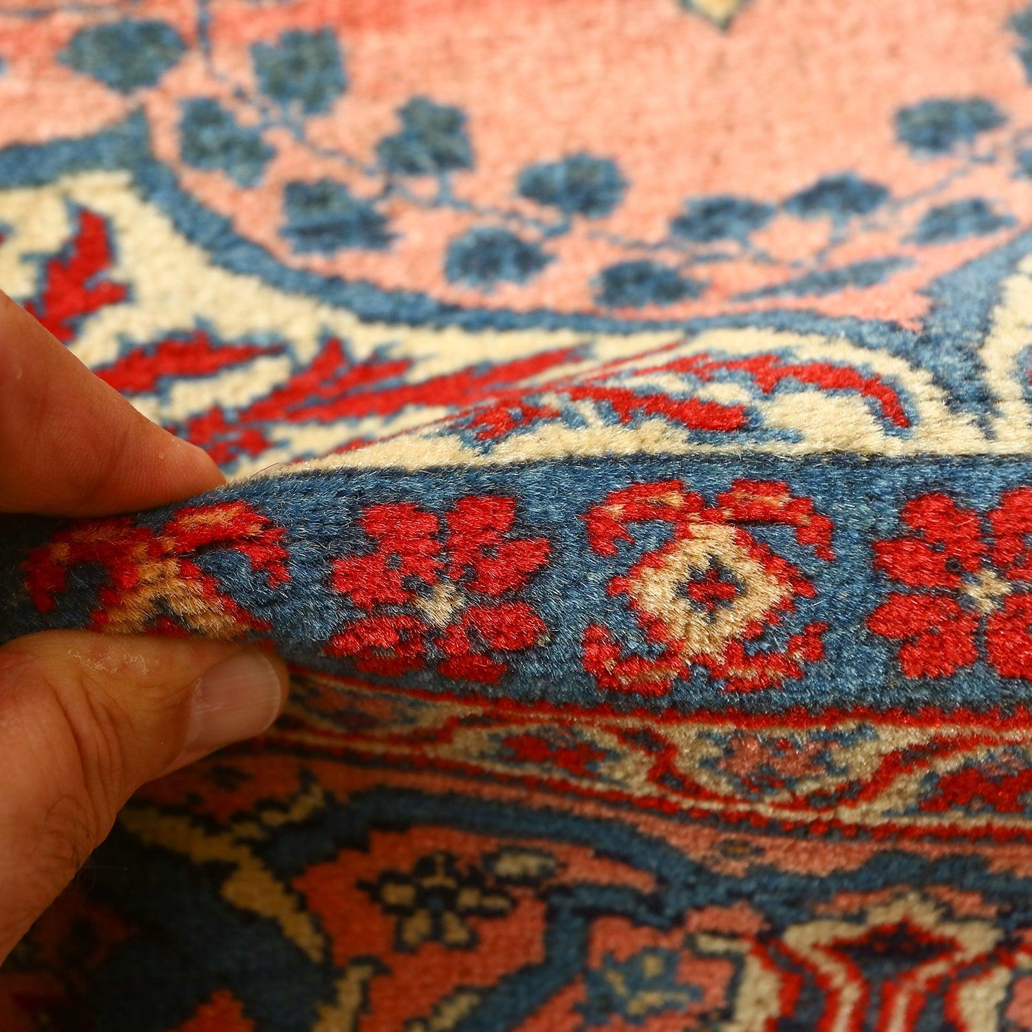 Noué à la main Tapis persan ancien Tabriz Hajjalili - Taille : 6'1x4'7 en vente