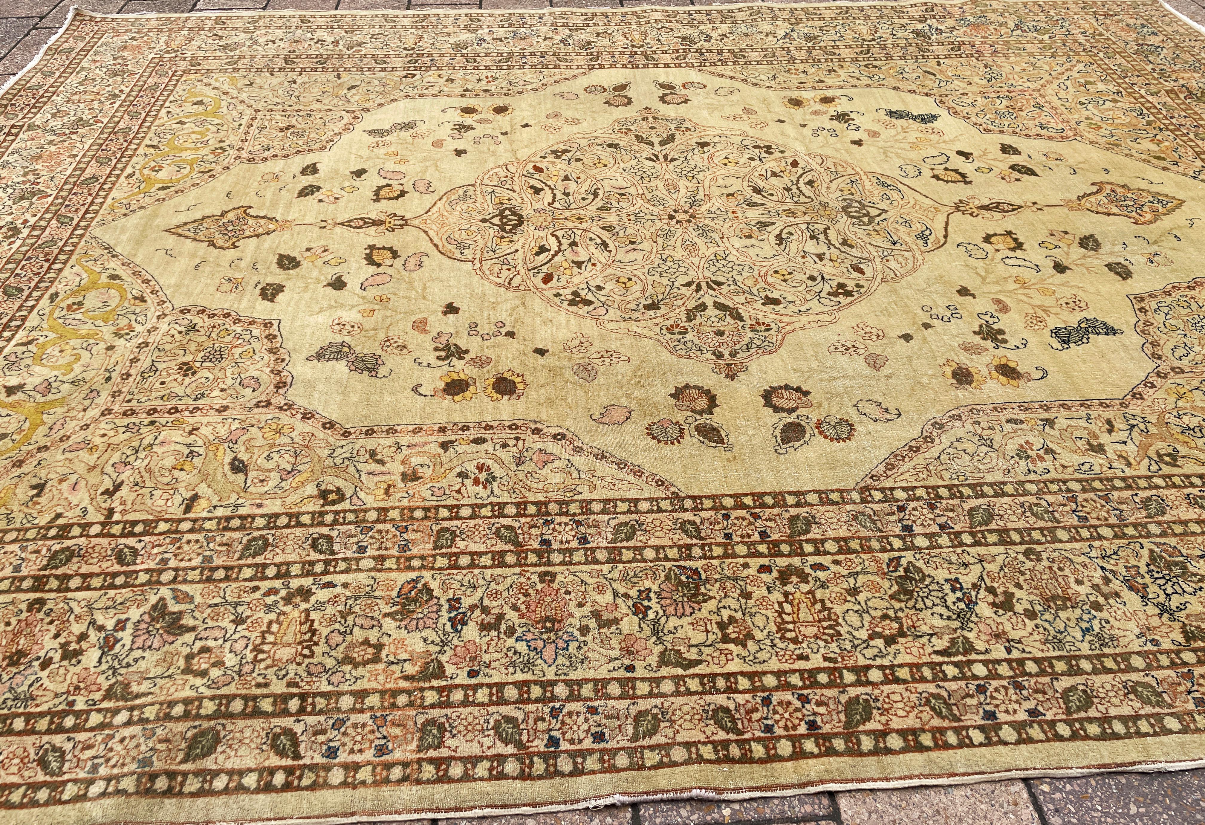 Hand-Knotted Antique Persian Tabriz Hajji Jalili Carpet, The Best Of Persian Rugs For Sale