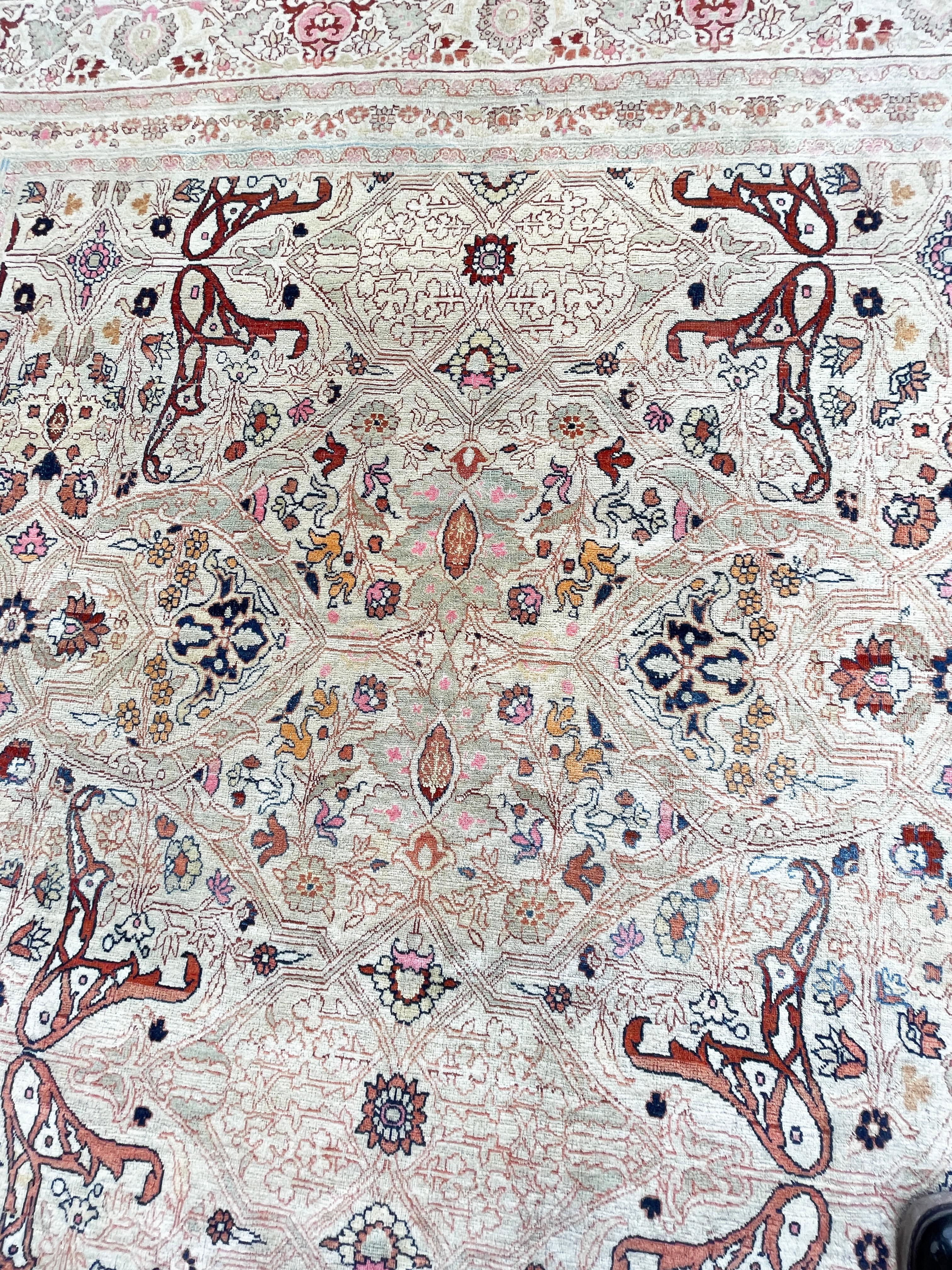 Antique Persian Tabriz Hajji Jalili Carpet, The crown Of Persian Rugs For Sale 1