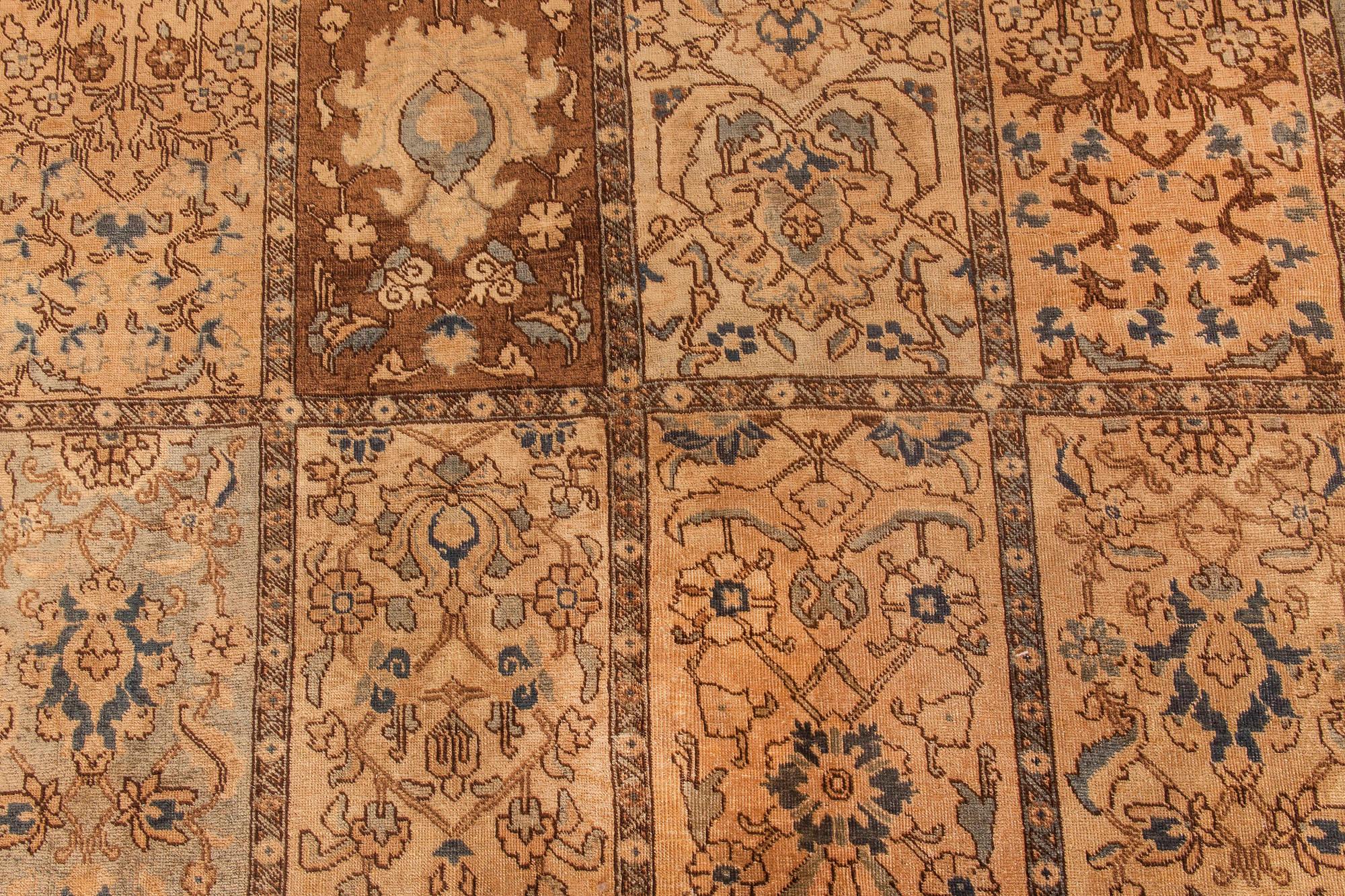 Hand-Knotted Antique Persian Tabriz Hand Knotted Carpet