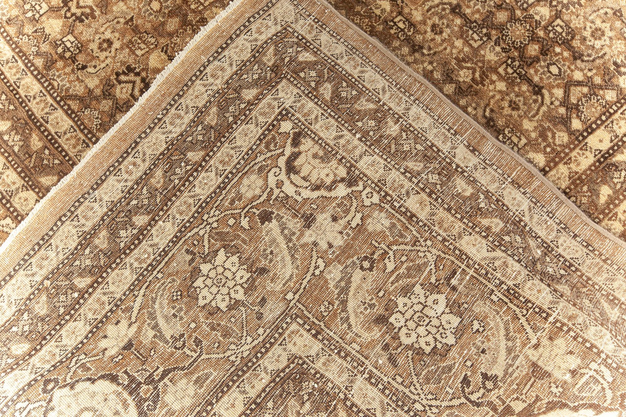 Antique Persian Tabriz Hand Knotted Wool Rug For Sale 3