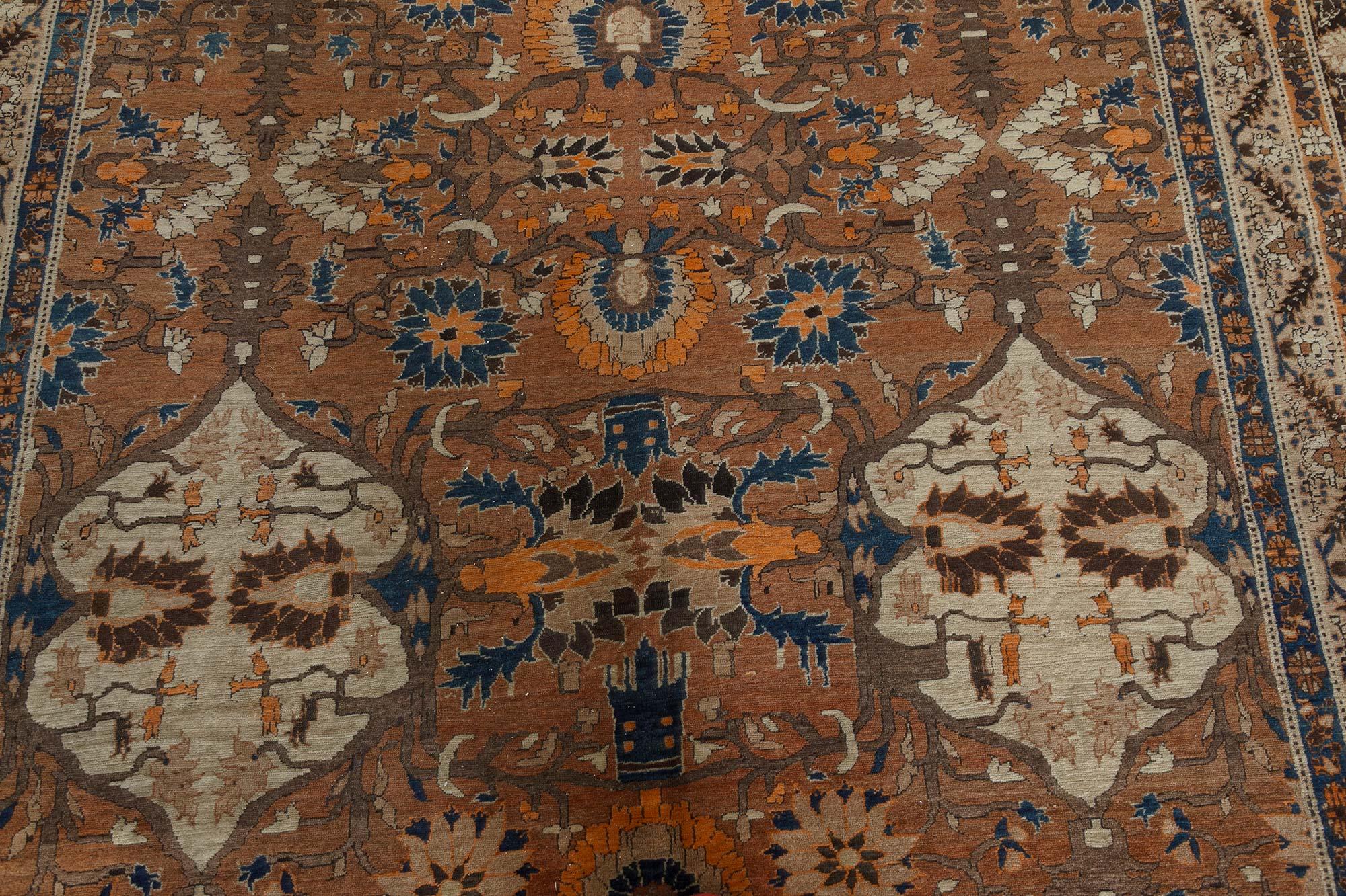 Antique Persian Tabriz handmade wool carpet (Size adjusted)
Size: 8'0