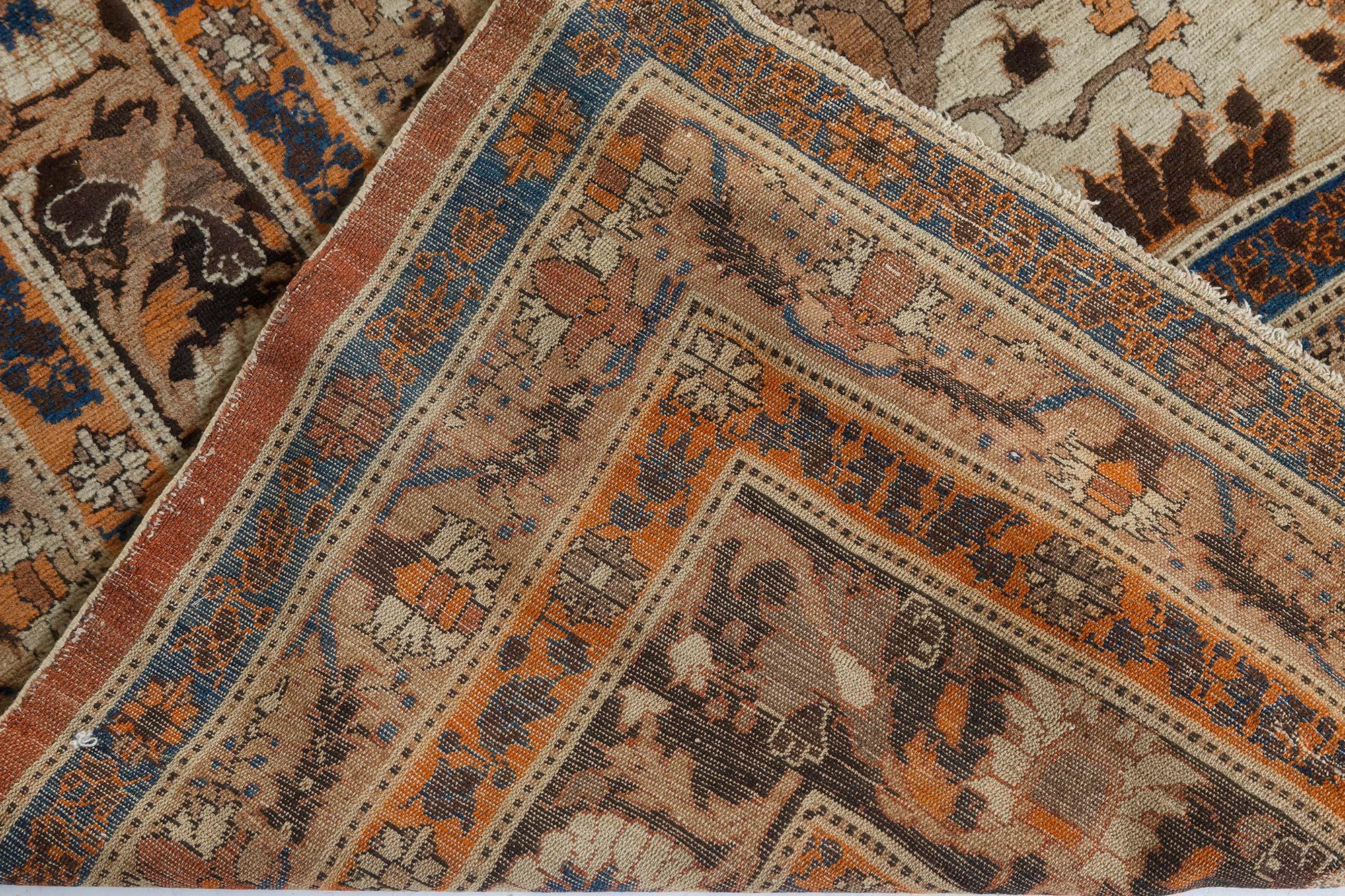 Antique Persian Tabriz Handmade Rug Size Adjusted For Sale 2