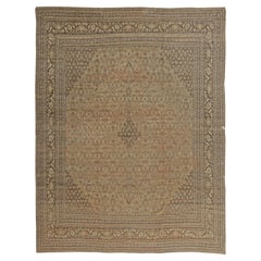 Antique Persian Tabriz Handmade Wool Carpet