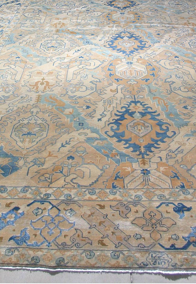 Hand-Knotted Authentic Persian Tabriz Handmade Wool Rug For Sale