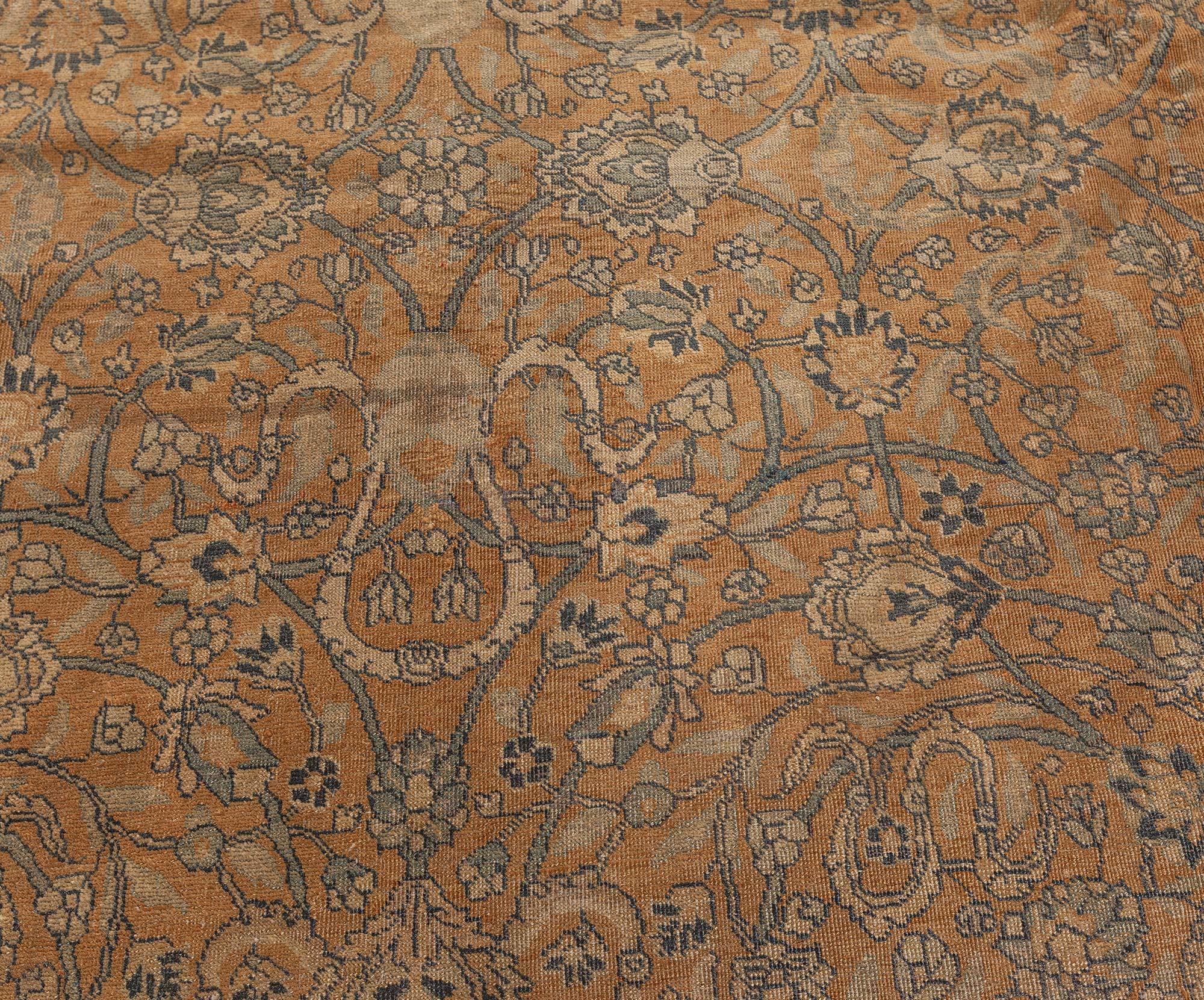 Antiker persischer Wollteppich Tabriz Handmade im Zustand „Gut“ im Angebot in New York, NY