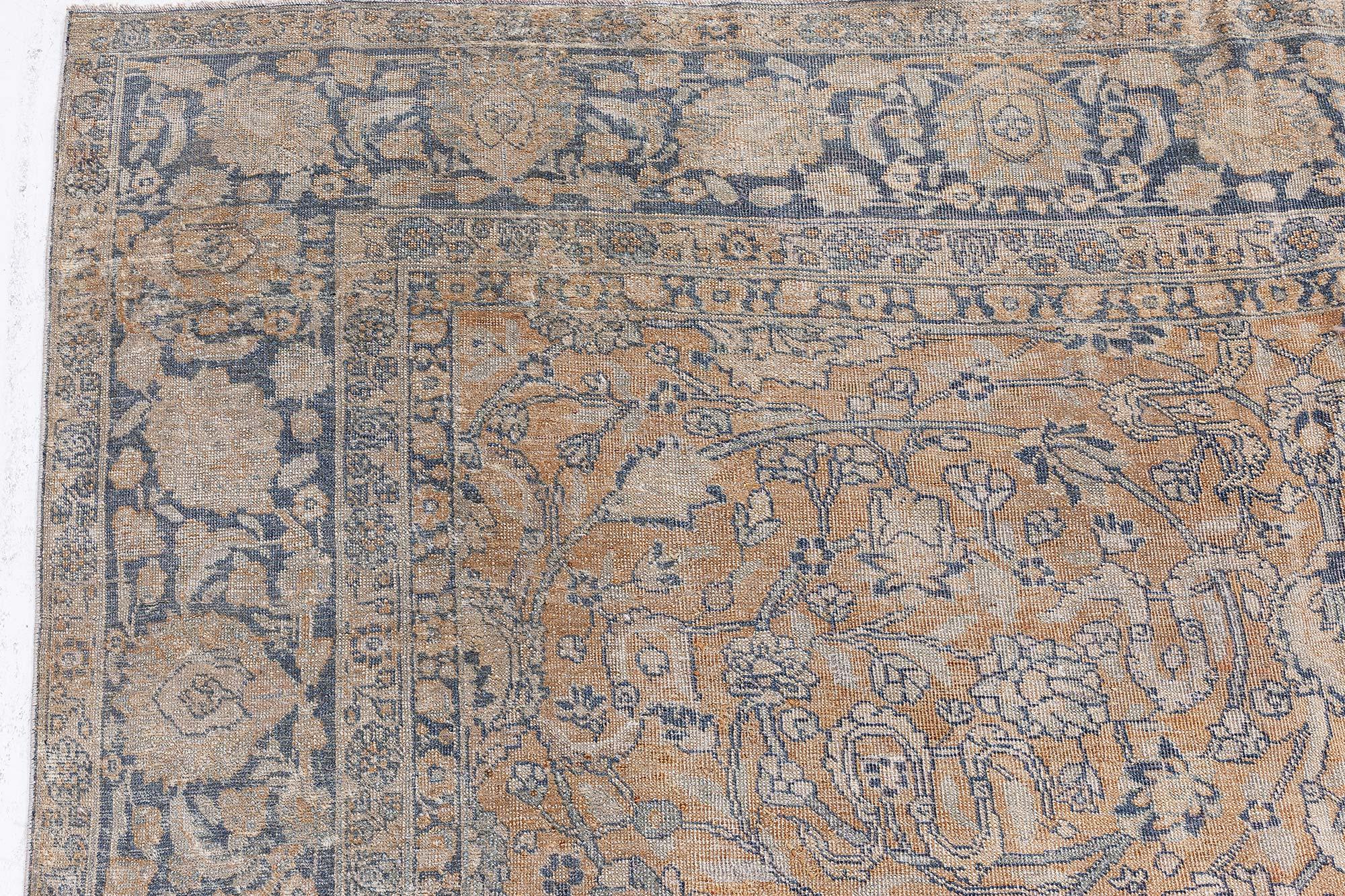 Hand-Knotted Doris Leslie Blau Antique Persian Tabriz Handmade Wool Rug For Sale