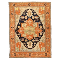 Antiker persischer Tabriz Handwebteppich