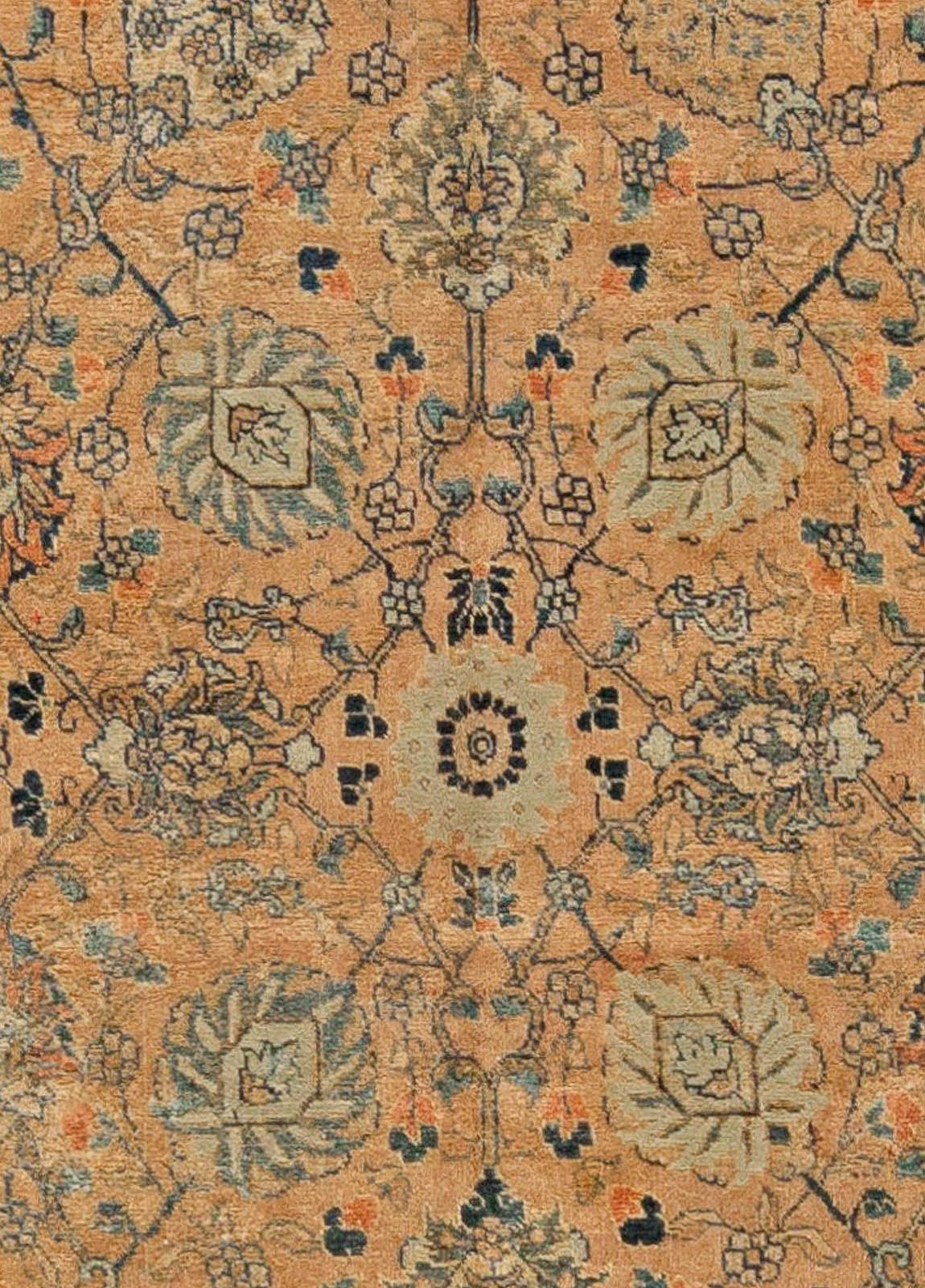 Antique Persian Tabriz handwoven wool rug
Size: 7'0