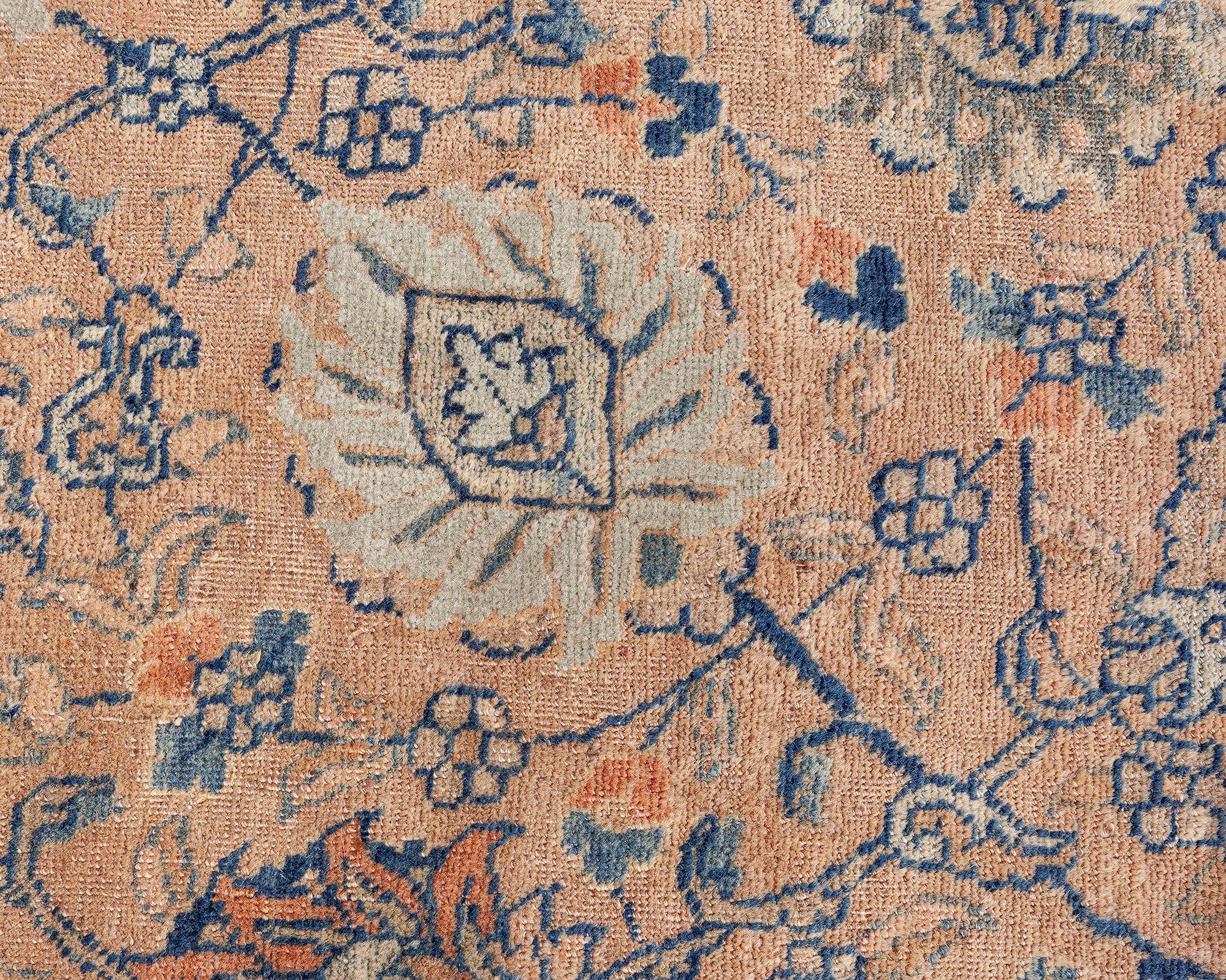 Ancien tapis persan en laine tissée à la main Tabriz
Taille : 7'0