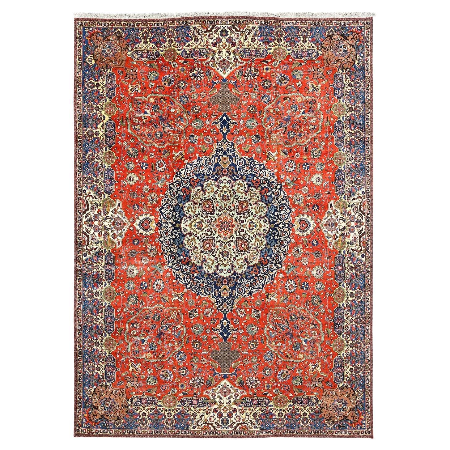 Antique Persian Tabriz Heydarzadeh Rug - Size: 15'7 X 11'3
