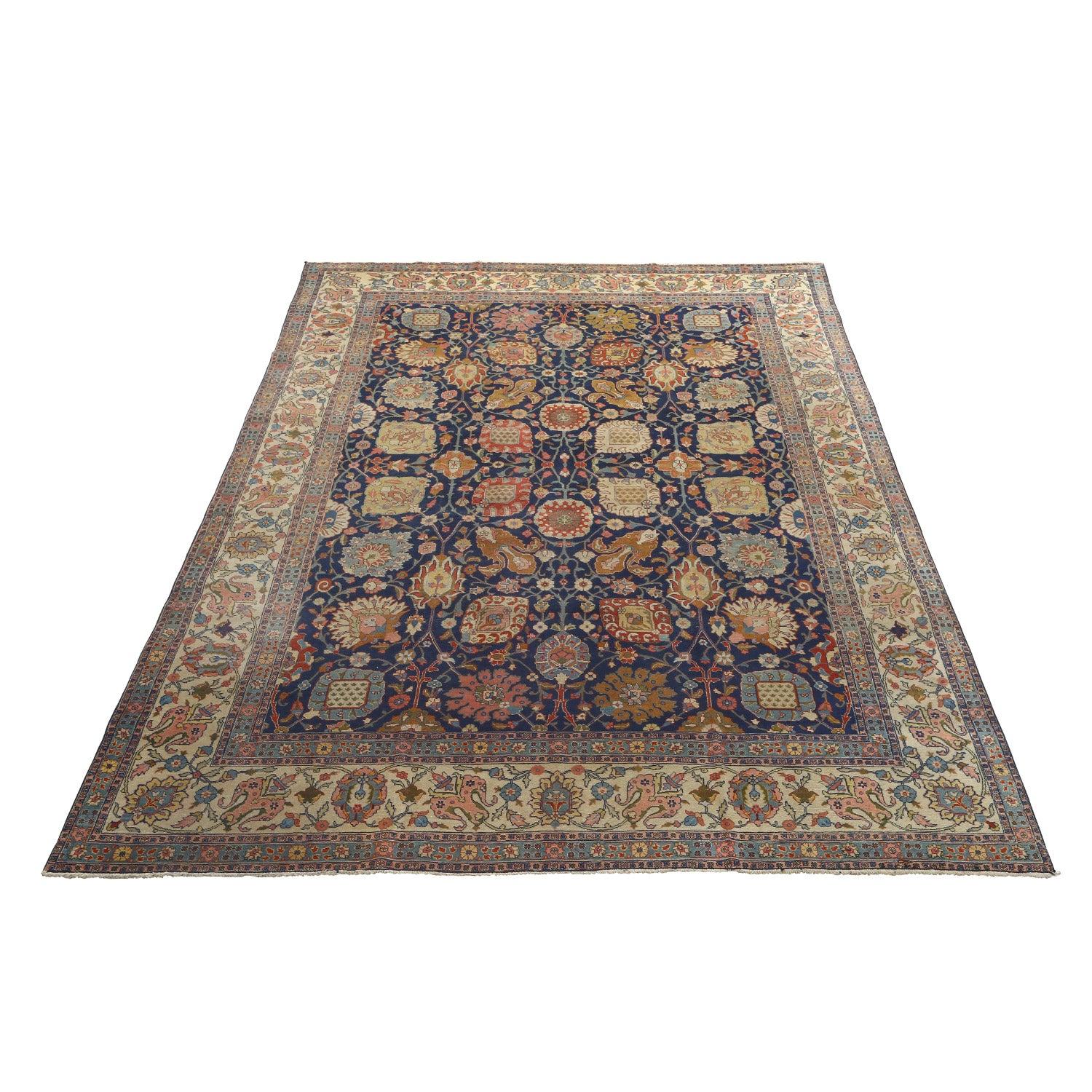 Persiano Tappeto antico persiano Tabriz Javan Amirkhiz - Dimensioni: 12'2 X 8'11 in vendita