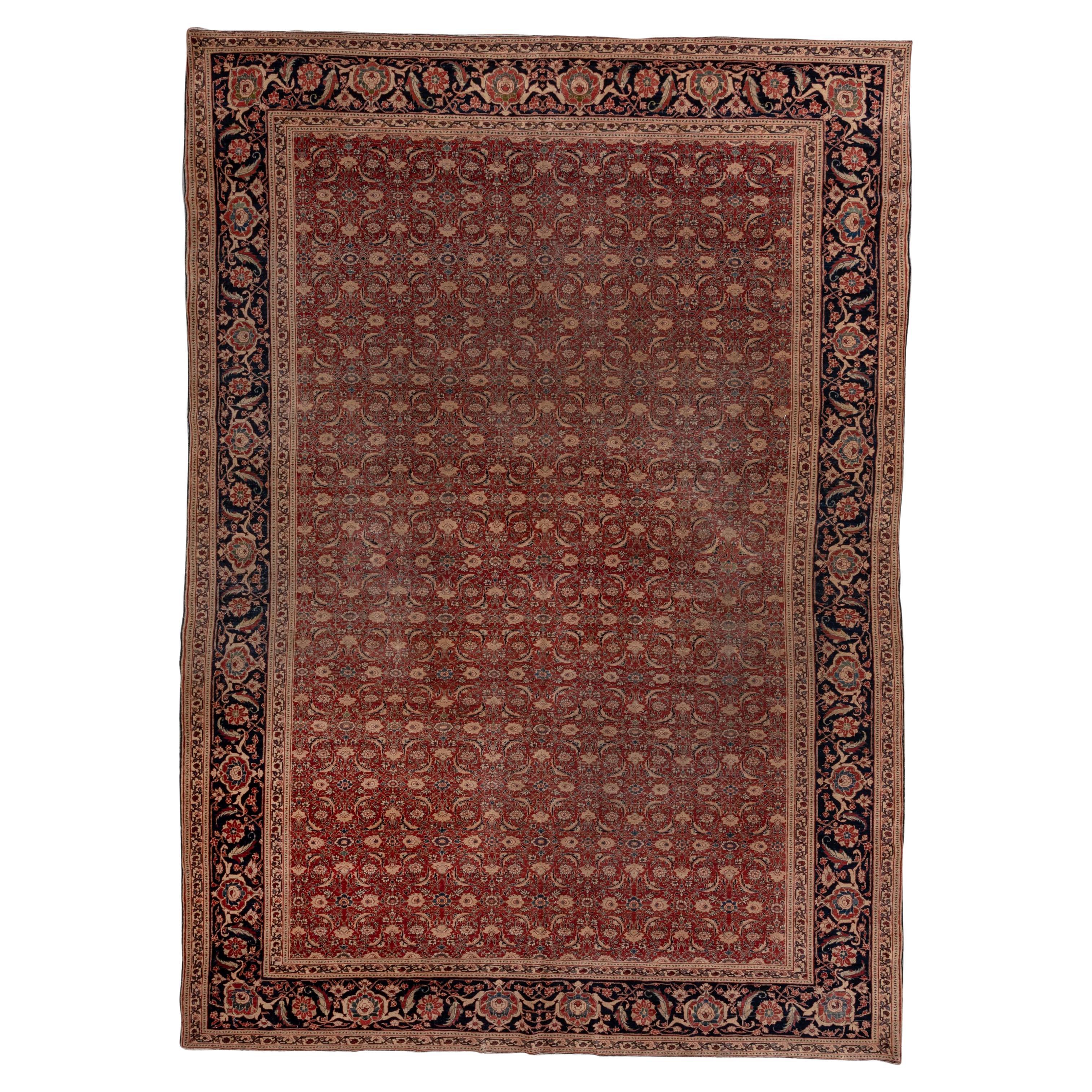 Antique Persian Tabriz Mansion Carpet For Sale