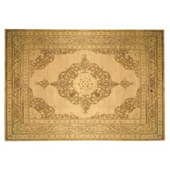 Antique Persian Tabriz Oriental Carpet in Room Size with Central Medallion