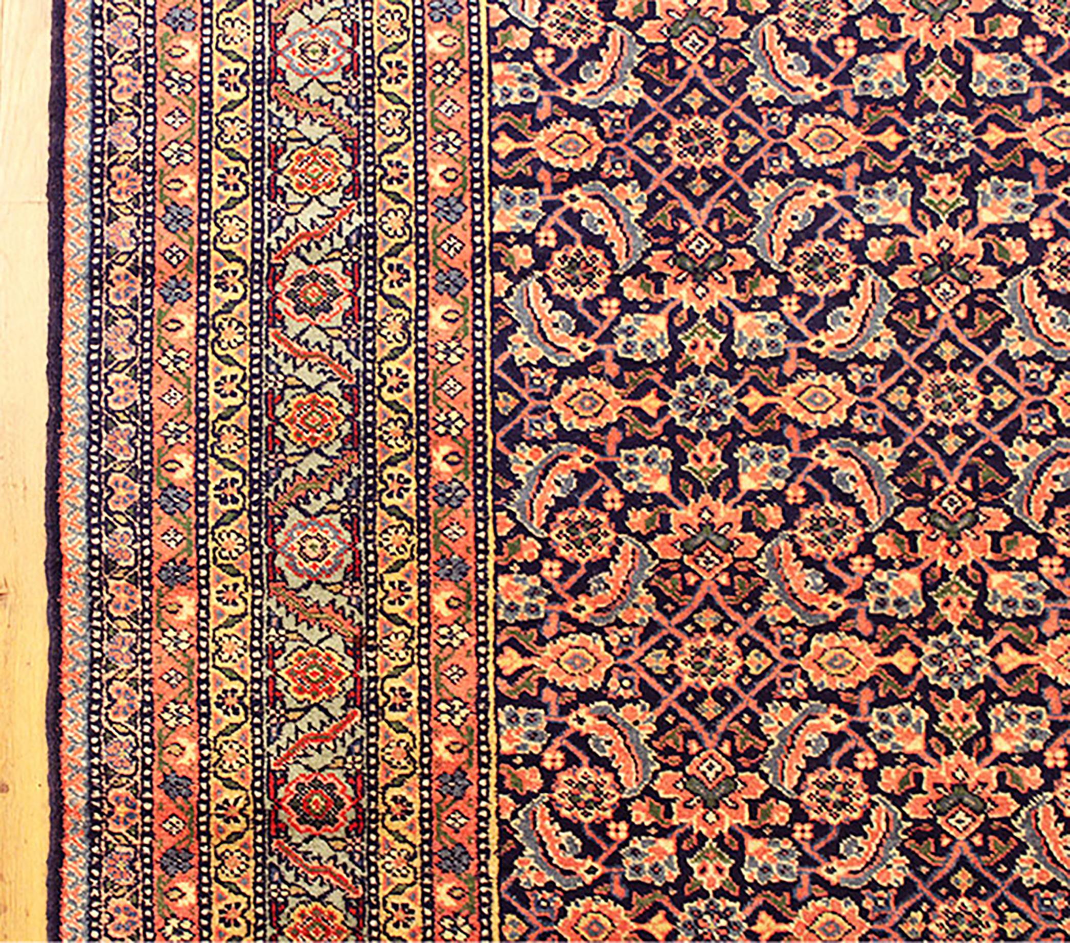 Antique Persian Tabriz Oriental Carpet in Room Size with Herati Design For Sale 6