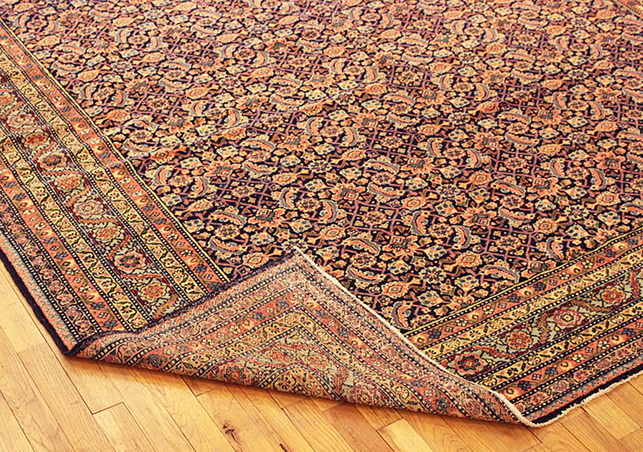 Antique Persian Tabriz Oriental Carpet in Room Size with Herati Design For Sale 8