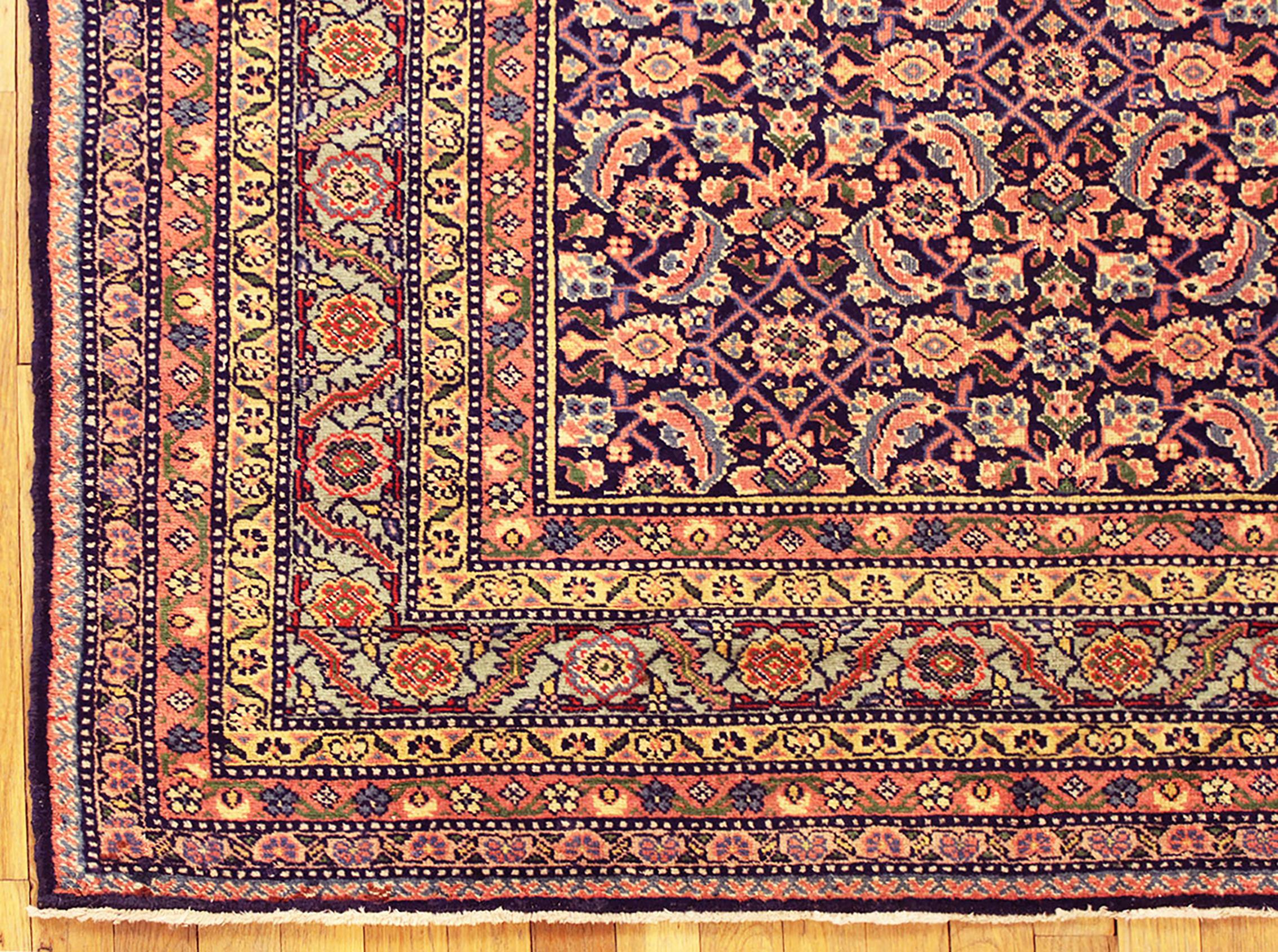 Antique Persian Tabriz Oriental Carpet in Room Size with Herati Design In Good Condition For Sale In New York, NY