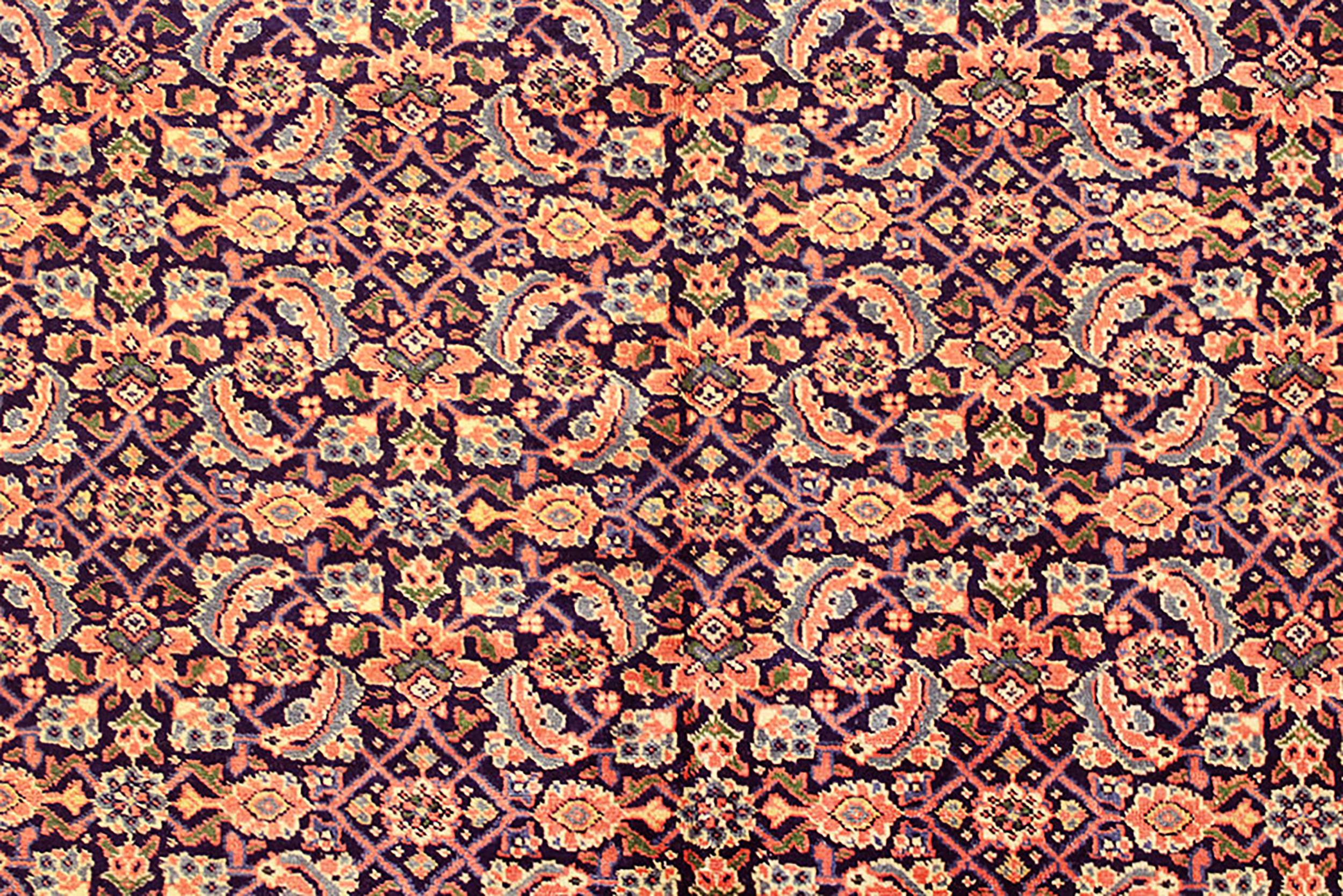 Lana Antico tappeto persiano Tabriz orientale in formato camera con disegno Herati in vendita