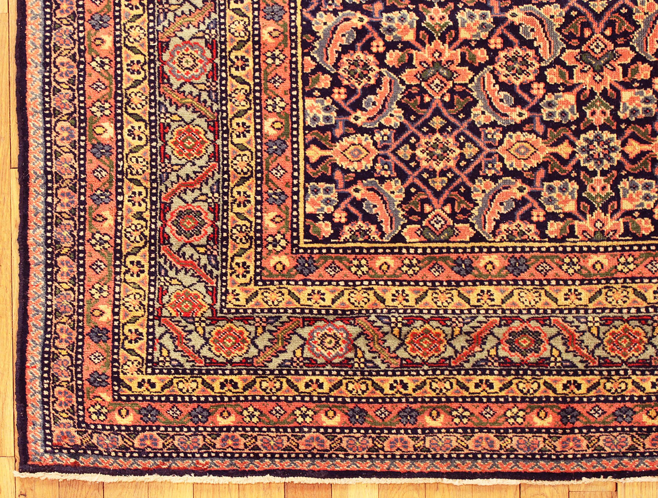 Antique Persian Tabriz Oriental Carpet in Room Size with Herati Design For Sale 2