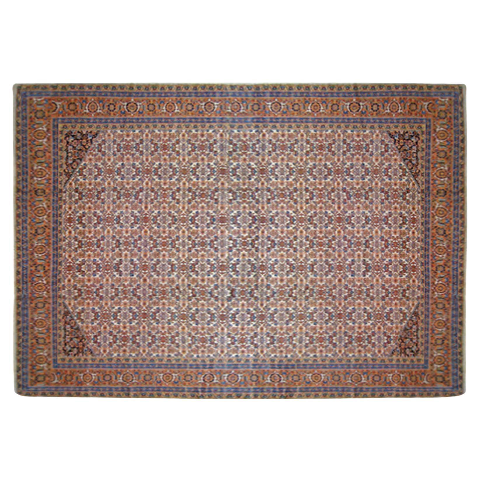 Antiker persischer Täbris- orientalischer Teppich in Zimmergröße mit Herati-Design
