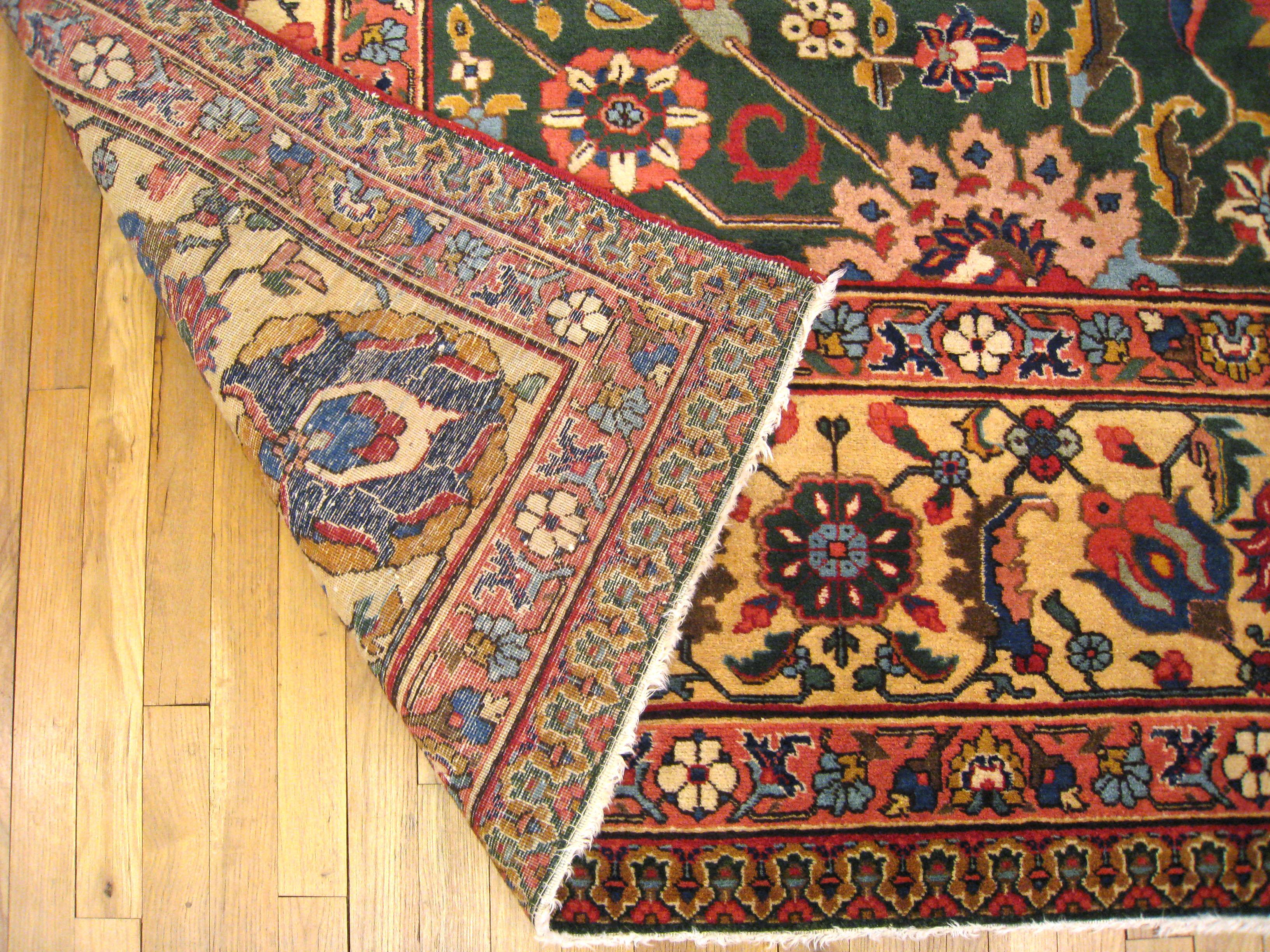 Antique Persian Tabriz Oriental Carpet in Room Size with Palmettes In Good Condition For Sale In New York, NY