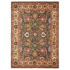 Antique Persian Tabriz Oriental Carpet in Room Size with Palmettes