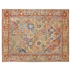 Tapis persan ancien de Tabriz Oriental de taille normale avec motif Petagh