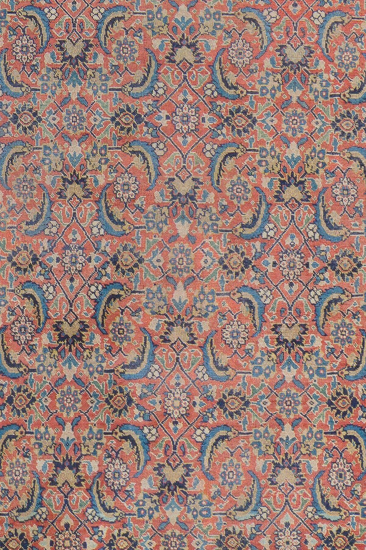 Malayer Antique Persian Tabriz Oriental Rug
