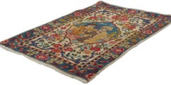 Antique Persian Tabriz Pictorial Rug