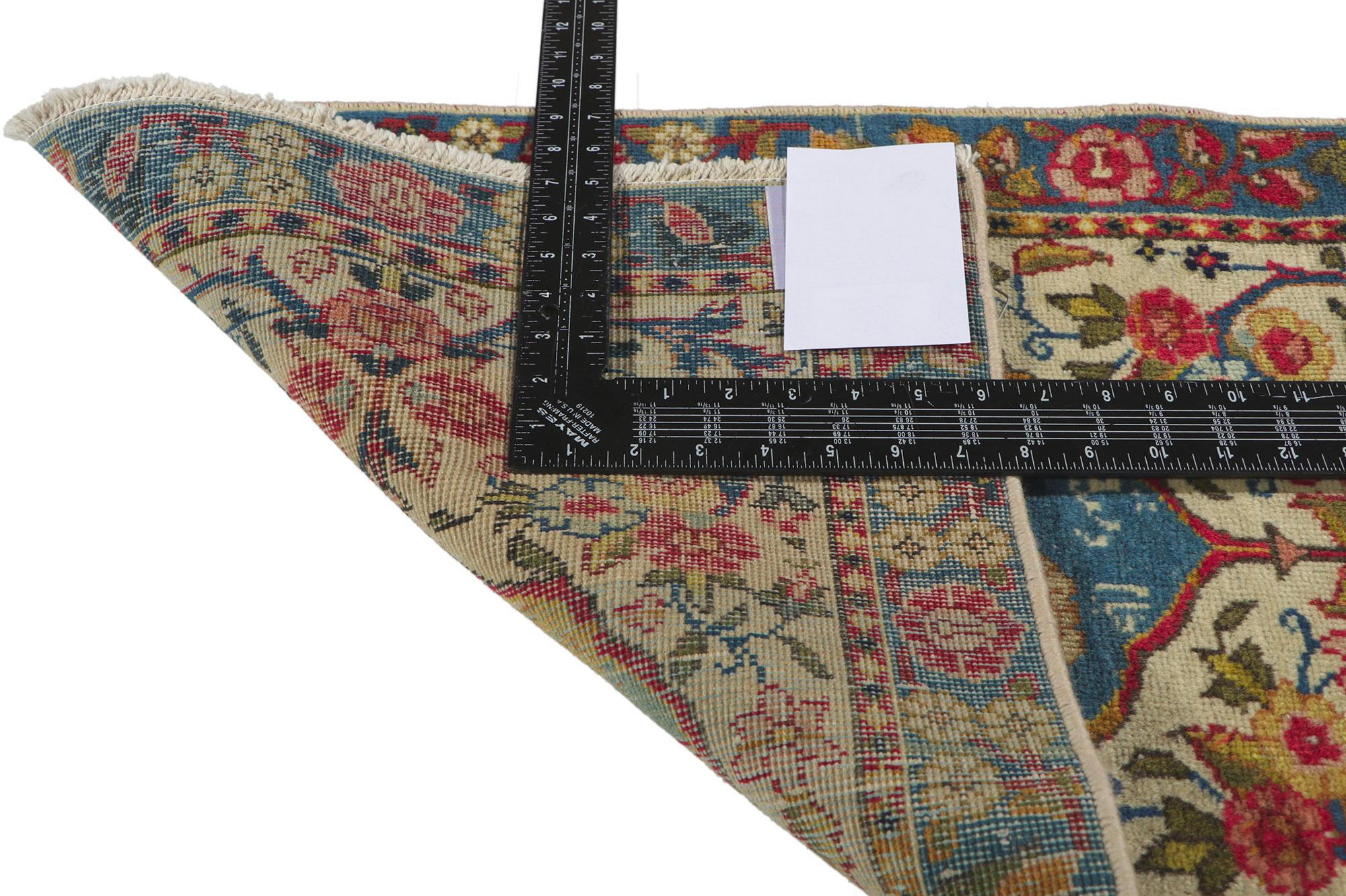 Antiker persischer Täbriz-Bilderteppich (Handgeknüpft) im Angebot
