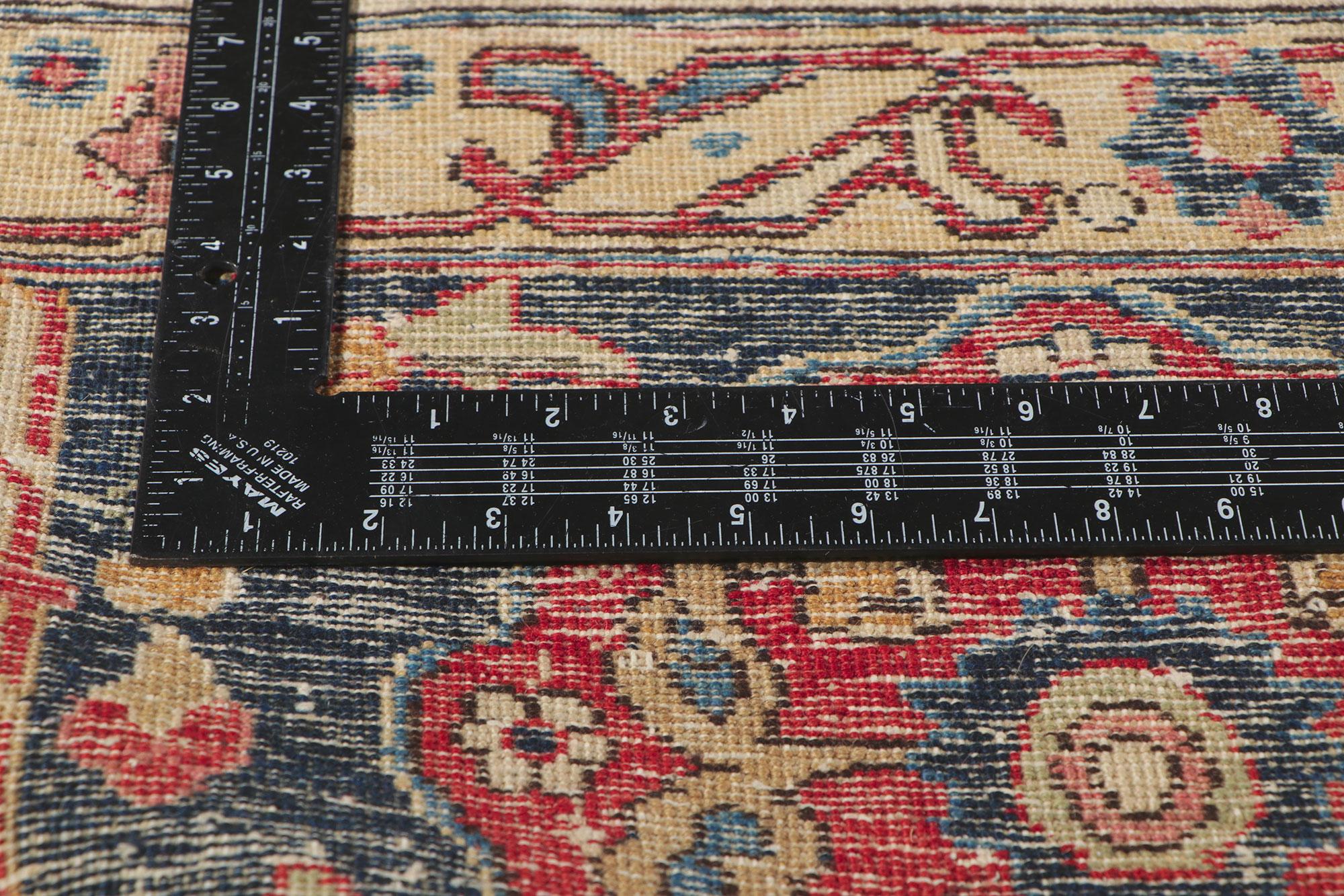 Antique Persian Tabriz Pictorial Rug with Garden Design In Good Condition For Sale In Dallas, TX