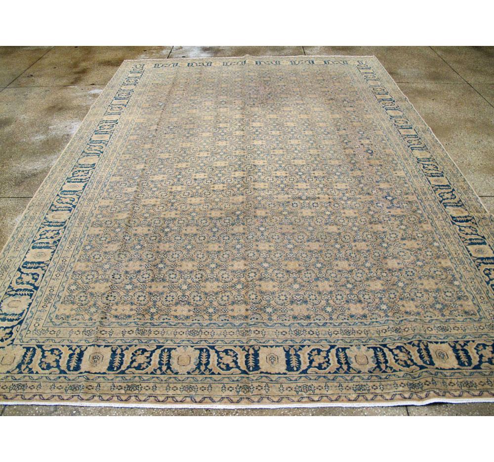 20th Century Antique Persian Tabriz Room Size Rug For Sale