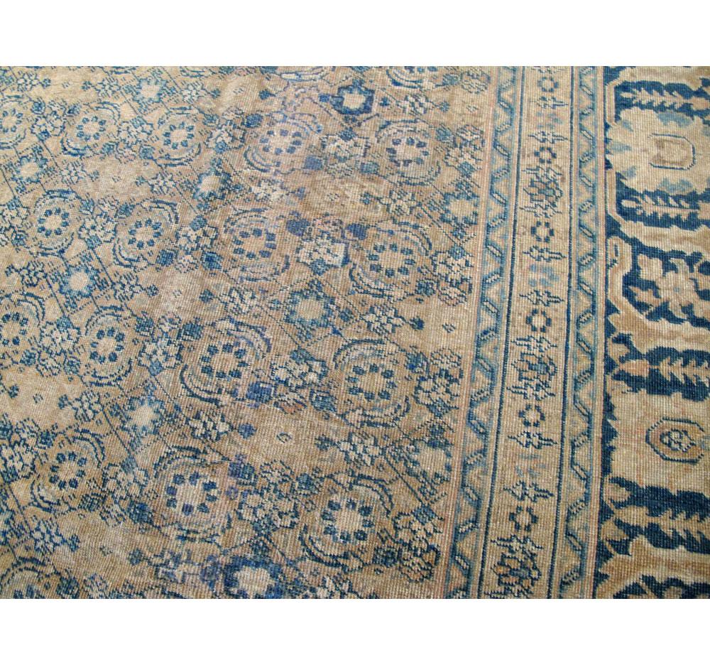 Antique Persian Tabriz Room Size Rug For Sale 1