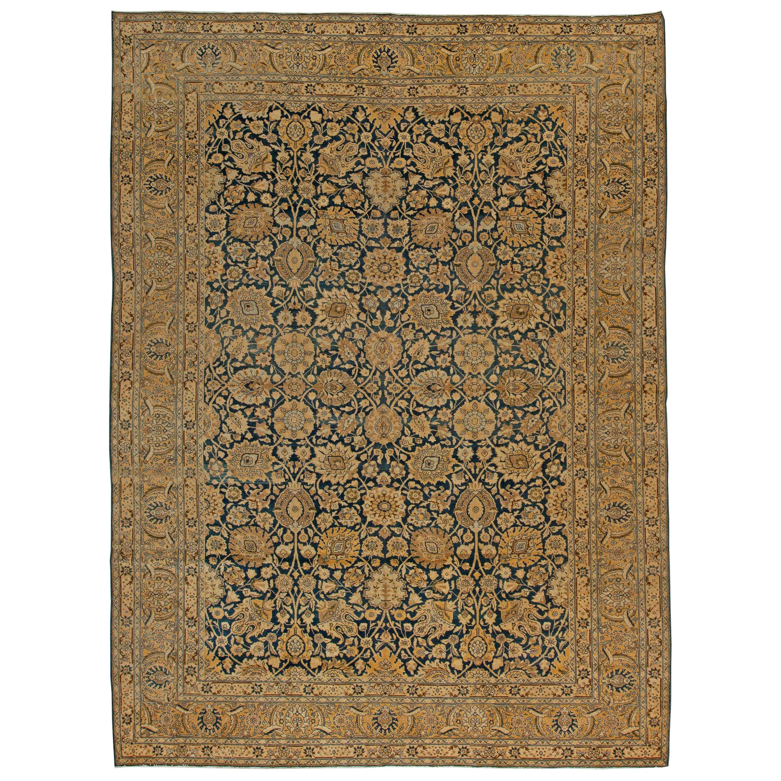 Doris Leslie Blau Antique Persian Tabriz Handmade Wool Rug