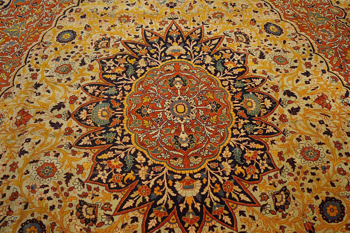 Wool Antique Persian Tabriz Rug 10' 1