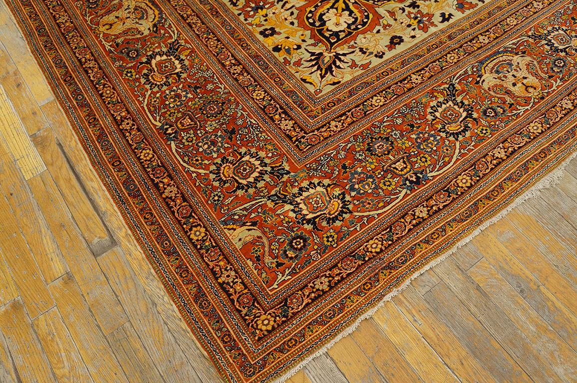 Antique Persian Tabriz Rug 10' 1