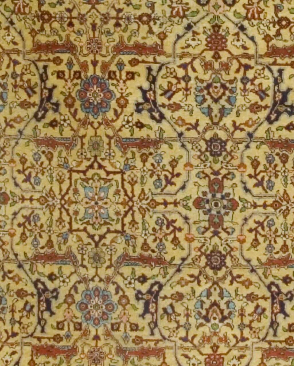 Wool Antique Persian Tabriz Rug  10' x 12'6 For Sale