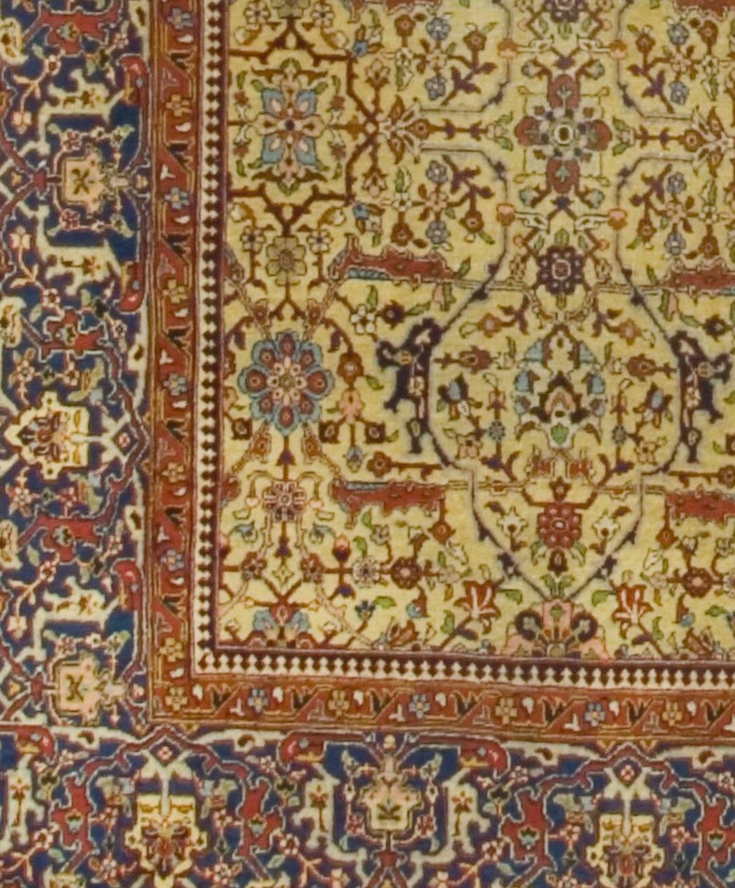 Antique Persian Tabriz Rug  10' x 12'6 For Sale 2