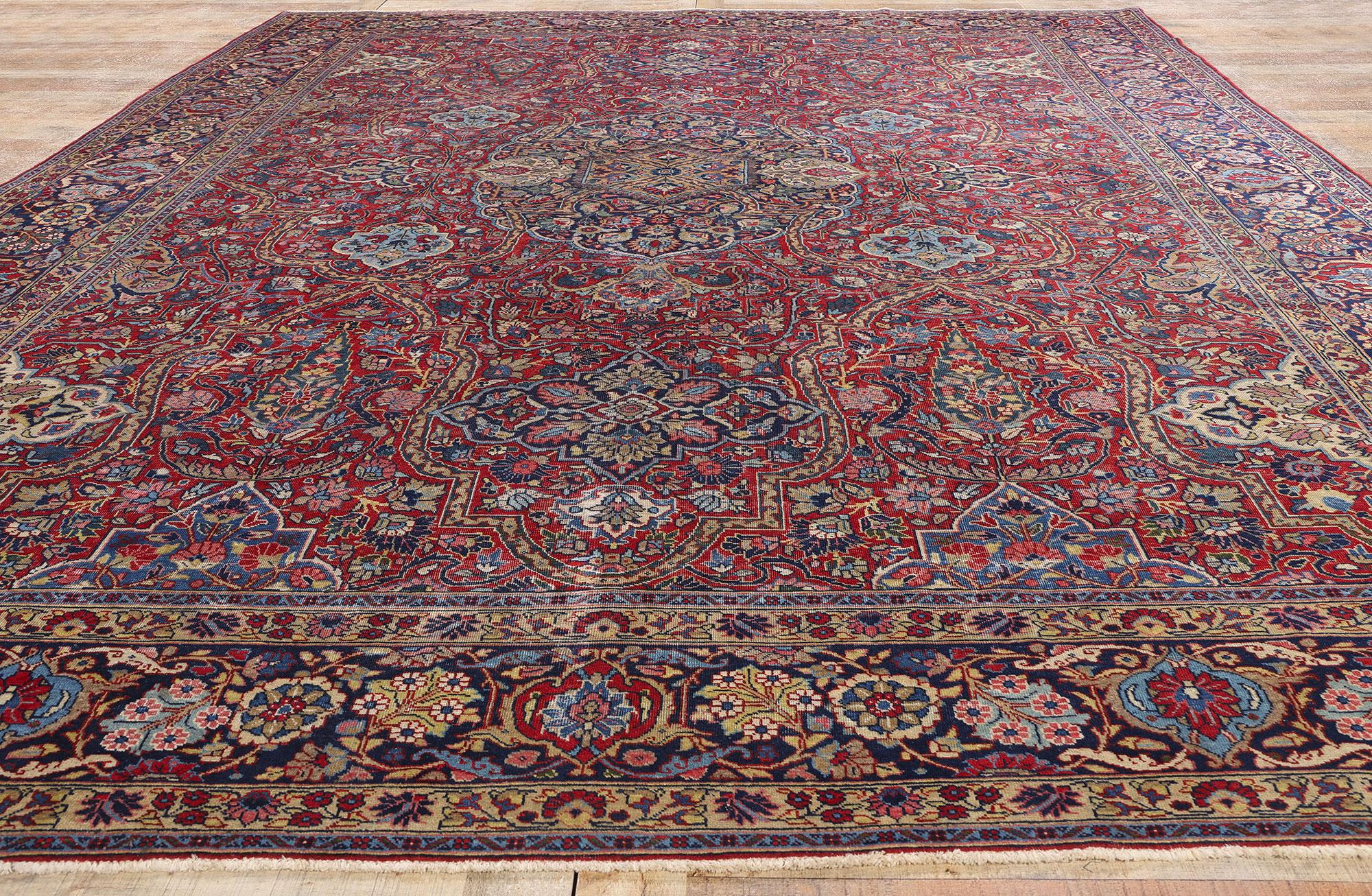 Tappeto antico Tabriz persiano, 10'08 x 13'10 in vendita 1