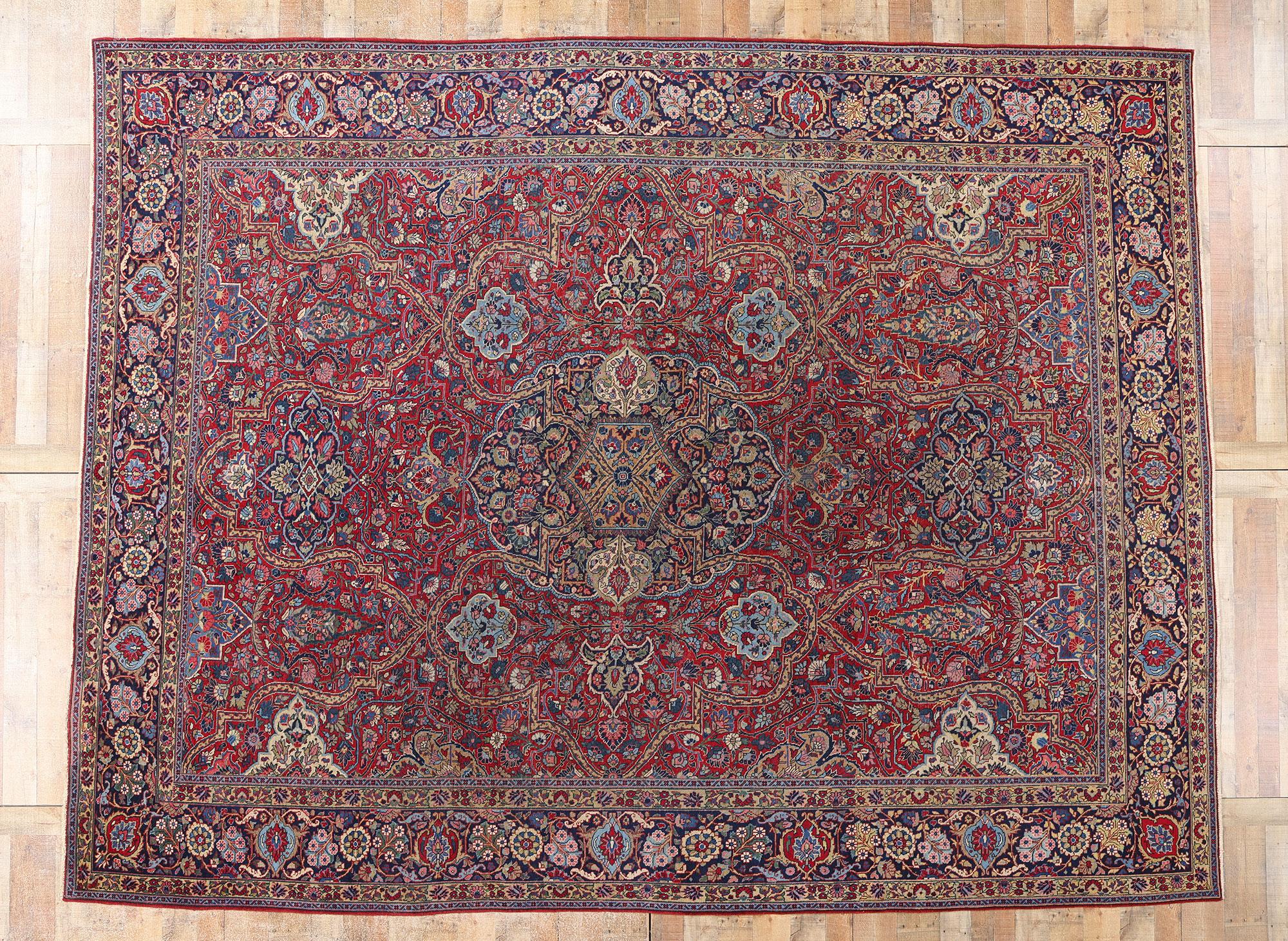 Tappeto antico Tabriz persiano, 10'08 x 13'10 in vendita 2