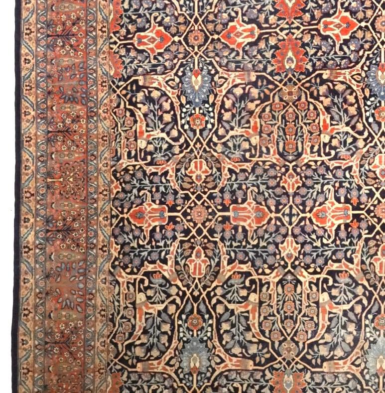 Antike persische Tabriz Teppich 10'10