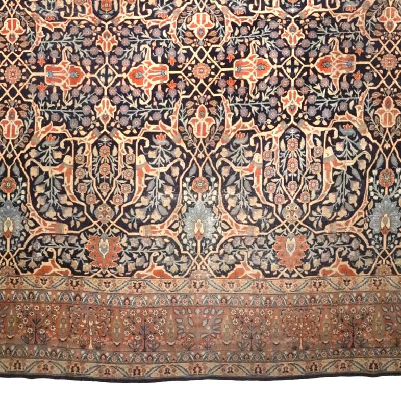 Antike persische Tabriz Teppich 10'10