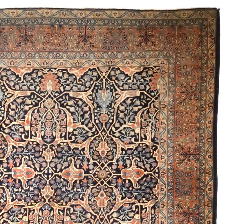 Antike persische Tabriz Teppich 10'10